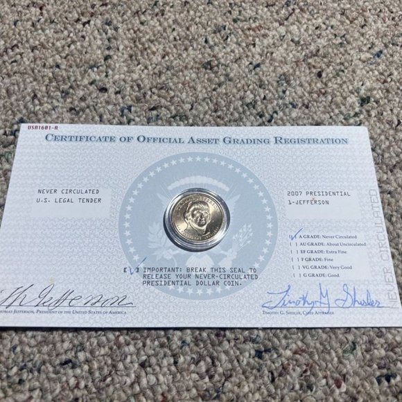 Presidential Thomas Jefferson Ballistic Coin Rolls (2x $50 rolls) - Picture 4 of 4